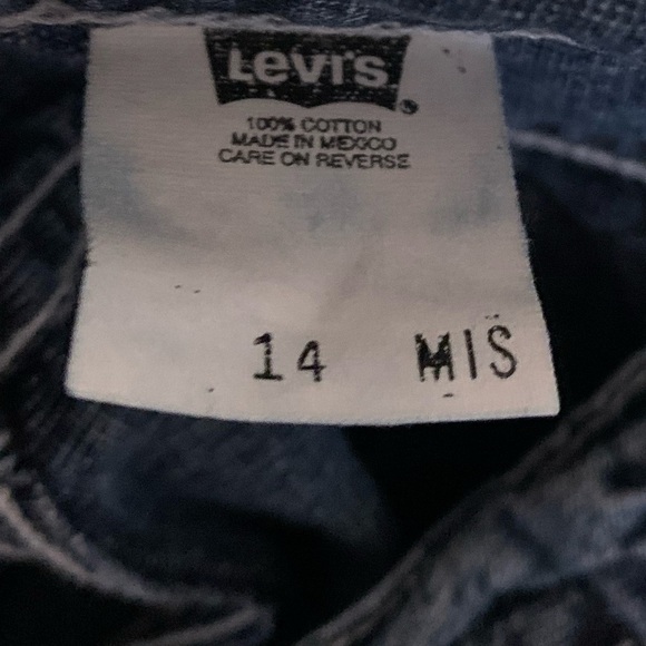 Levi's 577 Highrise Loose Fit Crop Ladies Size 14 Jeans Medium Wash 100% Cotton - Picture 6 of 10